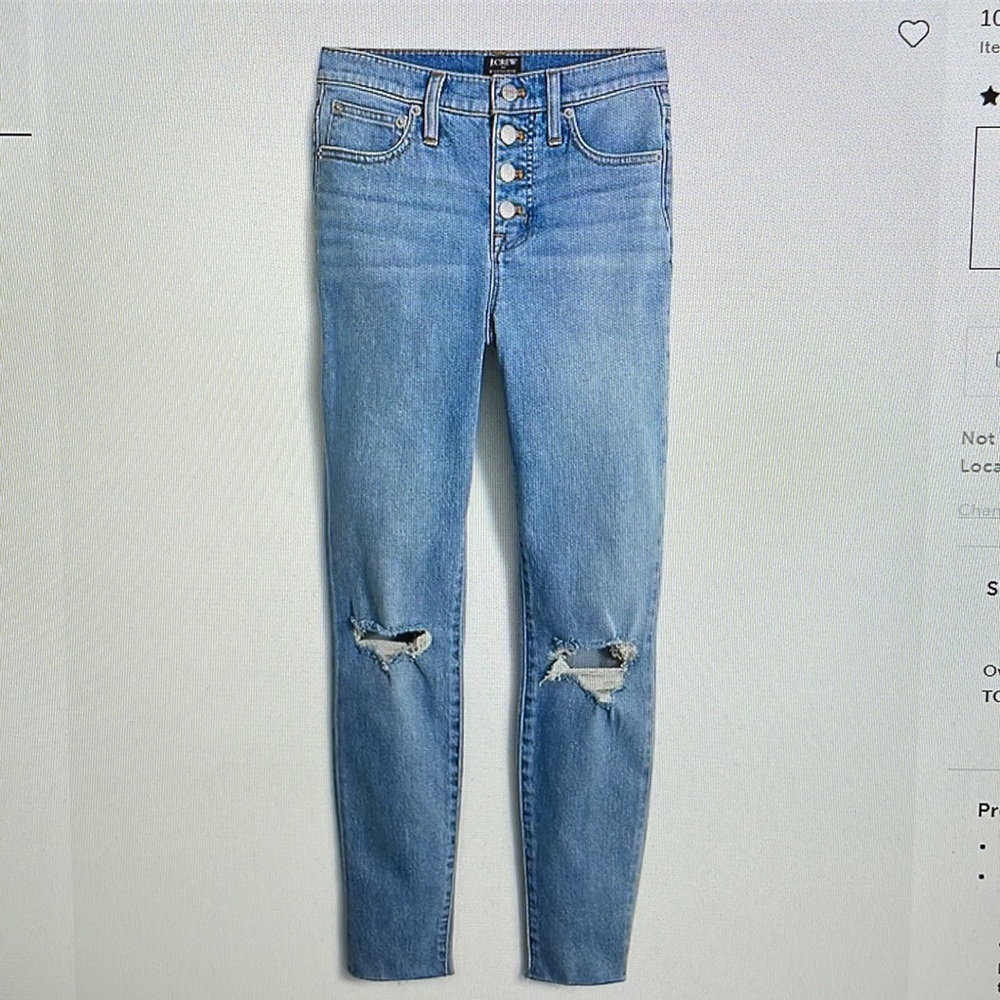 J Crew Factory Distressed Skinny Jeans